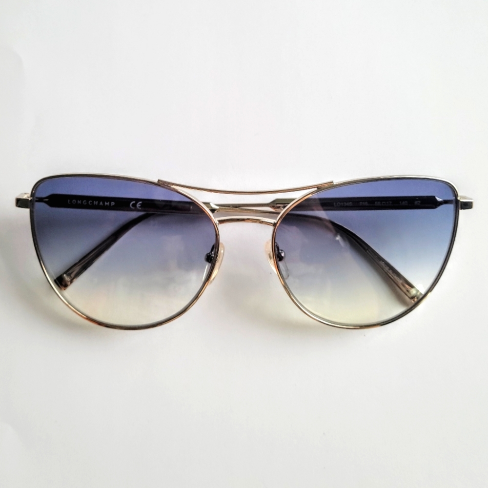 Longchamp Cat-Eye Sunglasses (blue!)